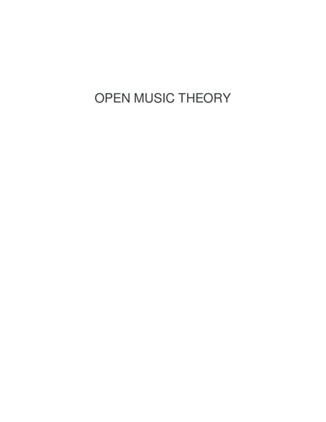 Open Music Theory