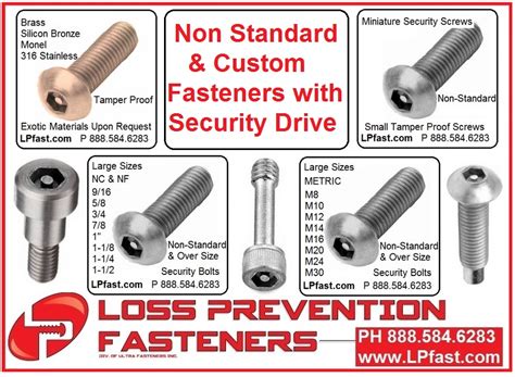 Loss Prevention Fasteners All Styles Gallery