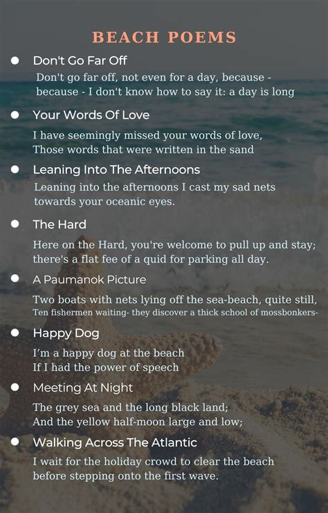 Beach Poems Best Poems For Beach