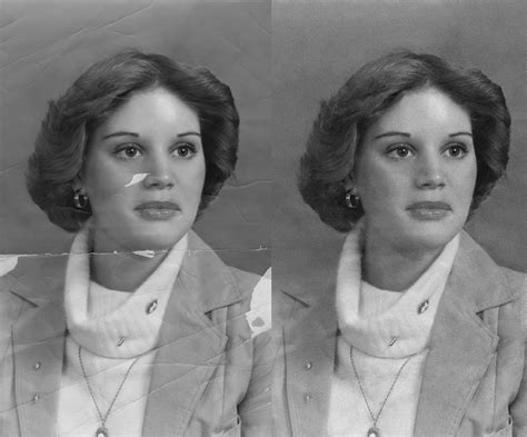 Before And After Retouching And Restoring Vintage Photographs By