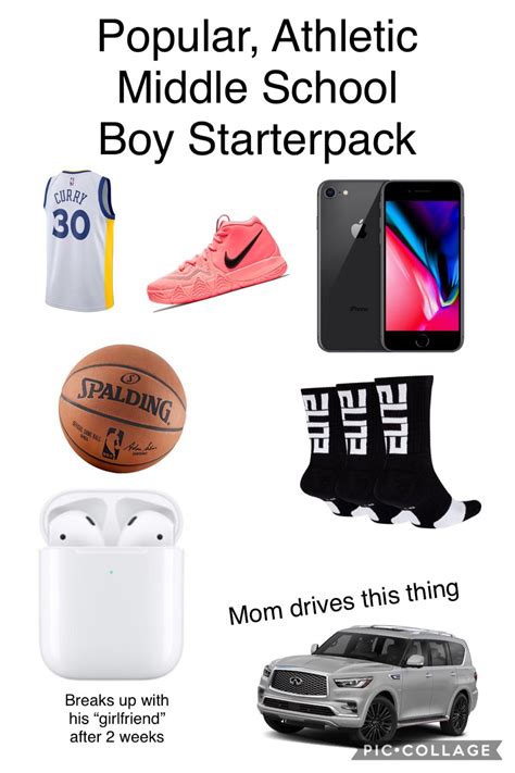 Popular Athletic Middle School Boy Starterpack Rstarterpacks