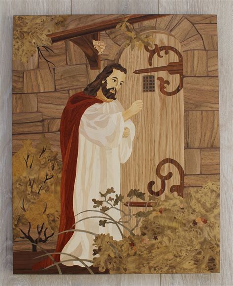 Jesus Knocking At The Door Revelation 320 Religious Wood Wall Etsy