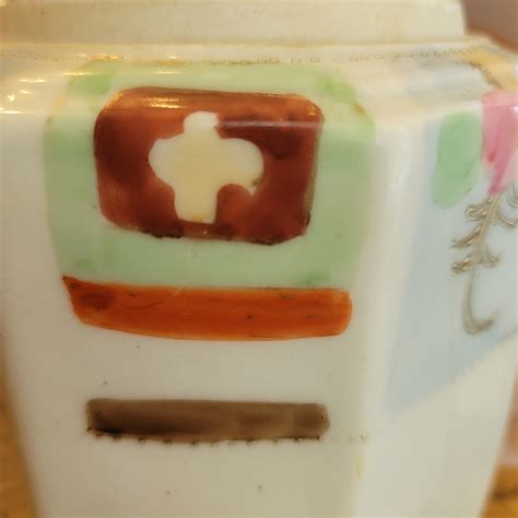 Rare Antique Handpainted Porcelain Tea Caddy Intricate Etsy