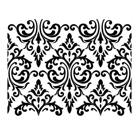 The Stencil Is Designed To Look Like An Ornate Design With Black And
