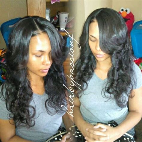 Passion Hairweavekilla On Instagram “full Sew In With Natural Part Leave Out Hair Provided By
