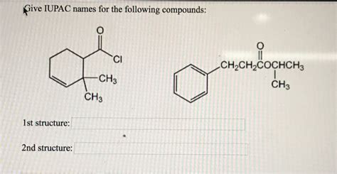 Solved Give Iupac Names For The Following Compounds Cl C Chegg Com My Xxx Hot Girl