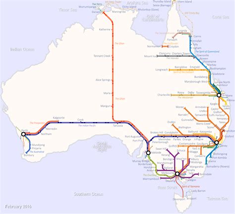 Visual Guide To Scheduled Rail And Sea Transport In Australia