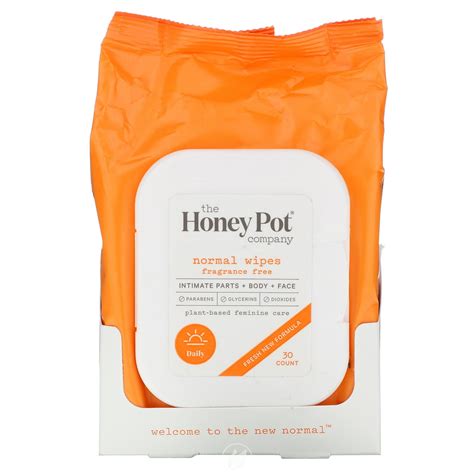 The Honey Pot Company Feminine Wipes Normal 30 Count