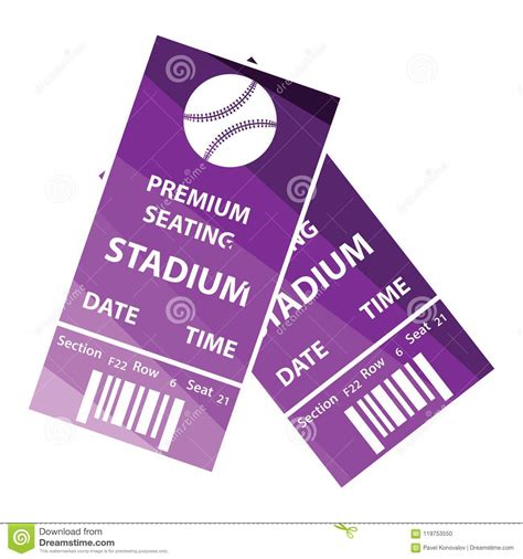 Baseball Tickets Icon Stock Vector Illustration Of Banner 119753550