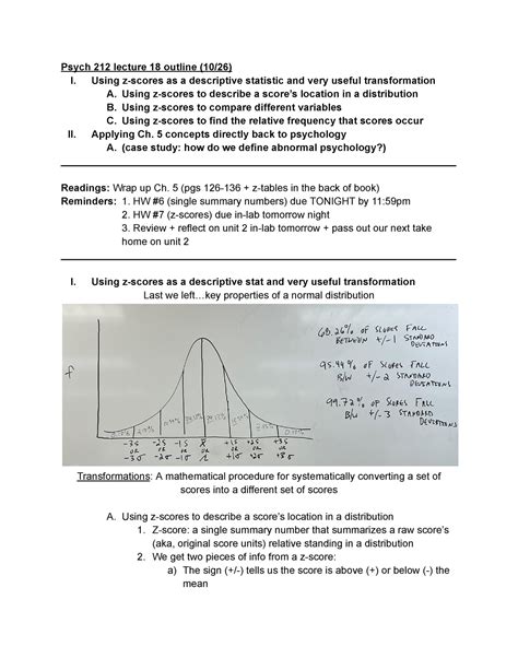 Psych 212 Notes 10 26 Lecture Psych 212 Lecture 18 Outline 1026