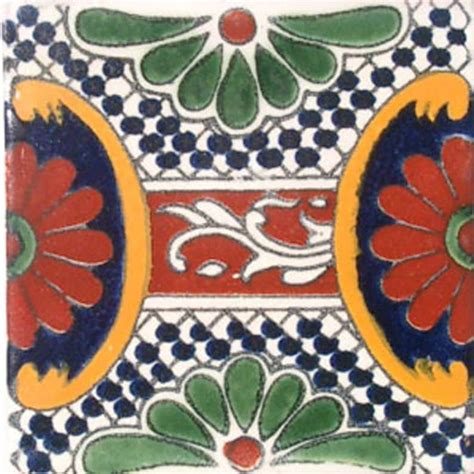 C046 Mexican Ceramic 4x4 Inch Hand Made Tile Etsy
