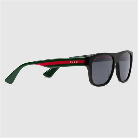gucci rectangular frame acetate sunglasses in 2021 sunglasses mens accessories mens sunglasses