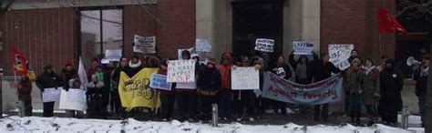 solidarity in the snow sudbury rallies against austerity sudbury working group