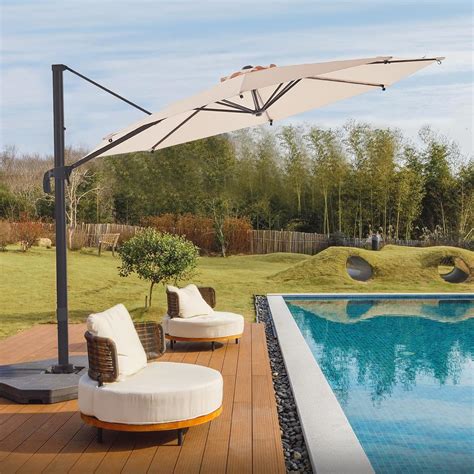 Buy Wikiwiki S Series Cantilever Patio Umbrellas 10 Ft Outdoor Offset