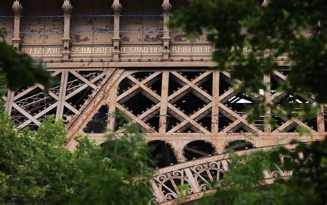 Rust Seen On Eiffel Tower Paris Editorial Stock Photo Stock Image