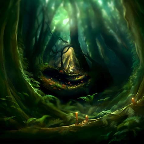 Premium AI Image | Forest scene animals home AIgenerated image
