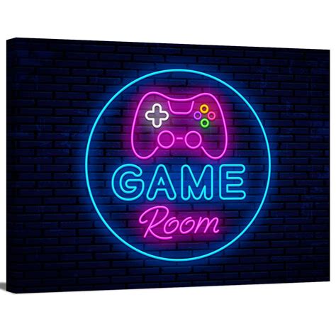 Game Room Neon Sign Effect Glowing Gaming Controller Game Etsy