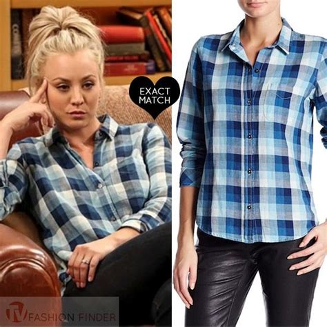 How To Style Bangs Kaley Cuoco Big Bang Theory Blue Plaid Bigbang