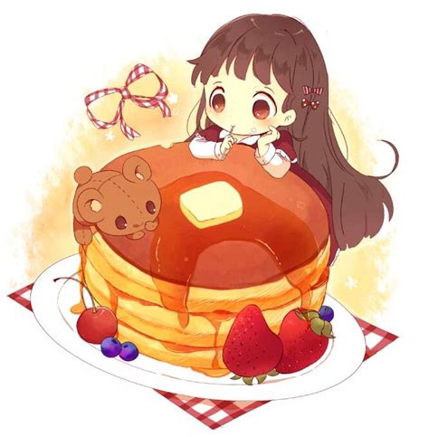 Funny I Really Want Pancakes Now Art Kawaii Manga Kawaii Kawaii Chibi