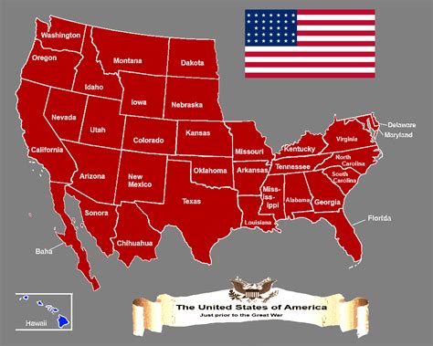 Other Times Map Of The United States Of America Circa 1910