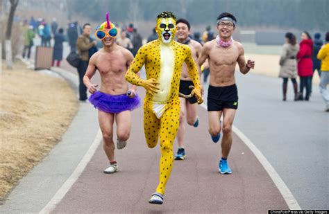Chinas Annual Naked Run Shows Environmental Activism Can Be Crazy