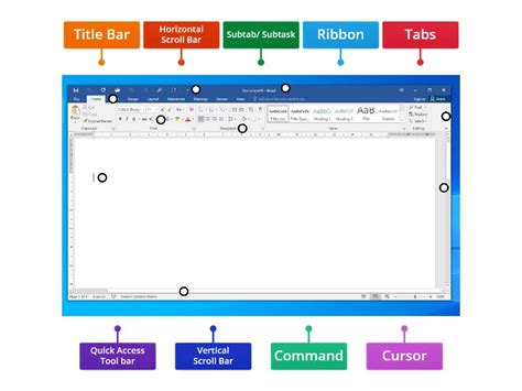 Ms Word Interface Labelled Diagram
