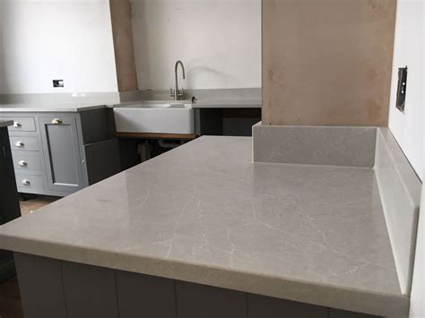 Cosmopolitan White Quartz From Caesarstone Fabricated And Fitted By
