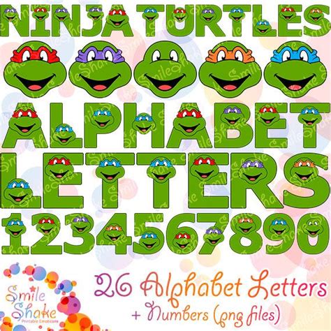 Printable Mutant Ninja Turtles Alphabet 41 Png Letters And Ninja