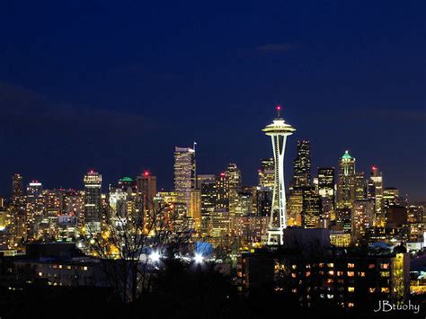 Seattle Skyline At Night Flickr Photo Sharing