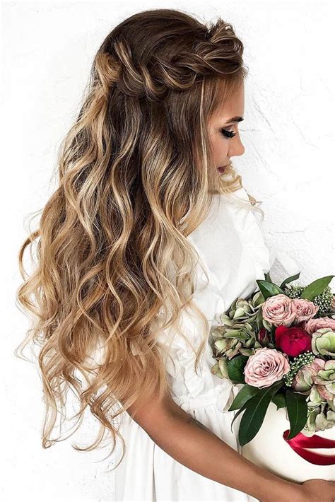 33 exquisite wedding hairstyles with hair down ️ wedding hairstyles down haalf up tw… wedding