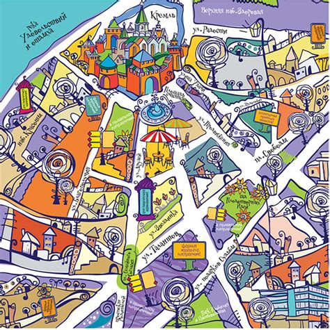 Comic Illustrated Map Of The City On Behance