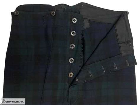 Original 1940s Scottish Government 1a Tartan Trews Size 32x30