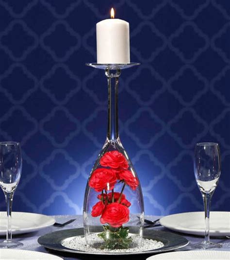 Large Champagne Glass Reception Decorations, Event Decor, Table