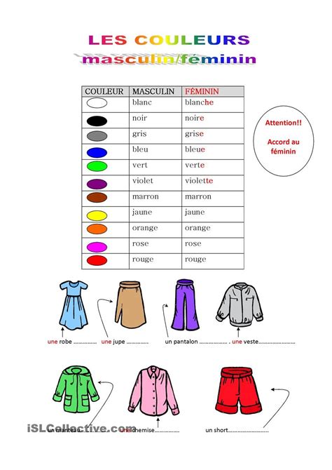 S ss c ç sc t orthographe g gu ge homophones et et est homophones ça et. Adjectifs de couleurs | Les adjectifs de couleur ...
