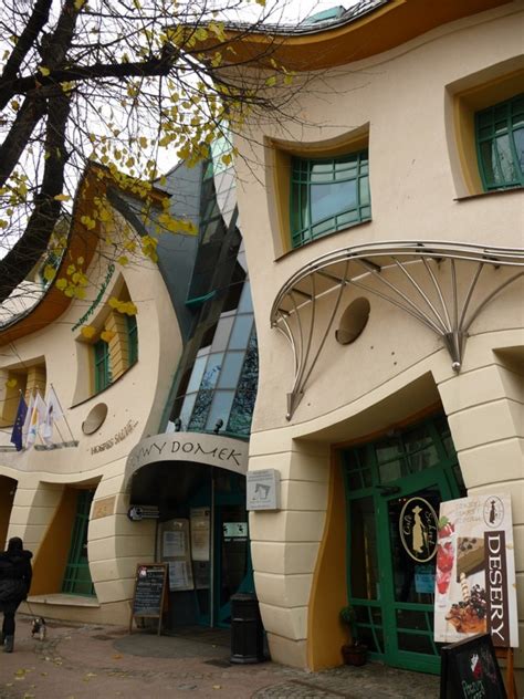 This awesomely unusual building was designed by szotnyscy & zaleski architects, who were inspired by jan marcin szancer (famous polish drawer and child books illustrator) and it's popular tourist destination in poland with number of pubs and restaurants inside. Unique Architecture Building: The Crooked House Poland