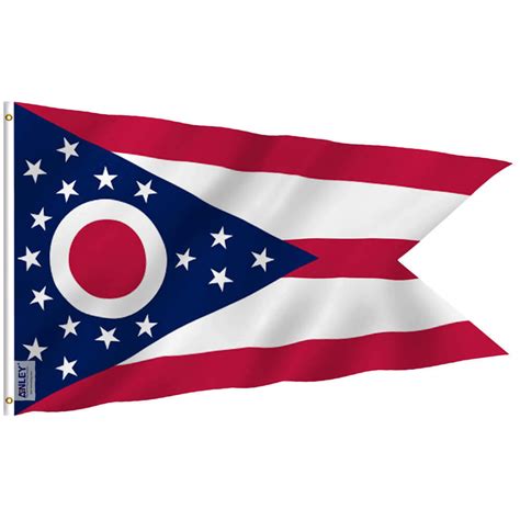 Fly Breeze Ohio State Flag 3x5 Foot Anley Flags