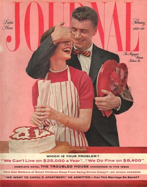 Ladies Home Journal Magazine February 1958 Vintage Valentines Magazine Cover Vintage Blog