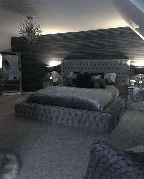 The ceiling has a beautiful. Pin on Grey Bedroom Ideas