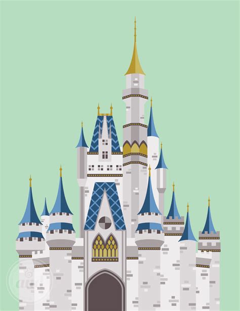 Designs By And — Illustration Of The Cinderella Castle At Disney