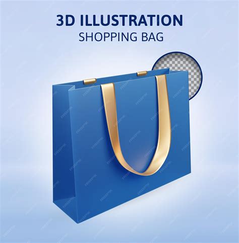 Premium Psd Shopping Bag 3d Rendering Illustration