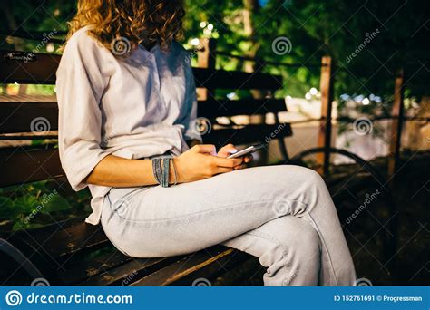 Young Woman Using Mobile Phone Stock Image Image Of Holiday Digital