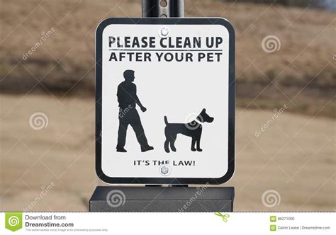 Pet Sanitation Sign Stock Photo Image Of Owners Feline 86271000