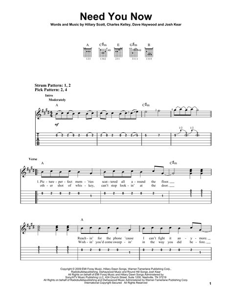 Another shot of whisky can't stop looking at the door wishing you'd come sweeping in the way you did before and i wonder if i ever cross your mind for me, it happens all the time. Need You Now by Lady Antebellum - Easy Guitar Tab - Guitar Instructor