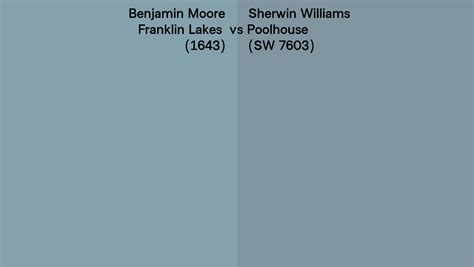 Benjamin Moore Franklin Lakes Vs Sherwin Williams Poolhouse Sw