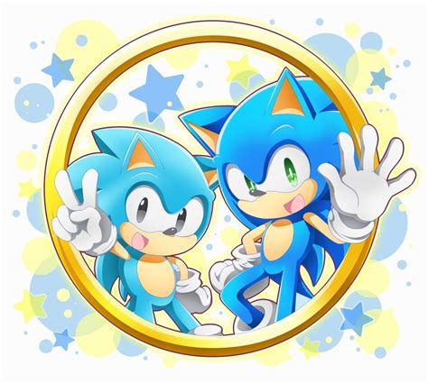 Sonic And Classic Sonic Sonic The Hedgehog Wallpaper 44597529