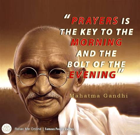 Prayers Is The Key To The Morning And The Bolt Of The Evening Mahatma