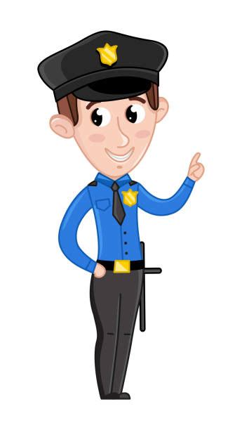 Best Cartoon Of The Animated Police Officer Illustrations