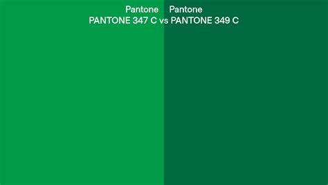 Pantone 347 C Vs Pantone 349 C Side By Side Comparison