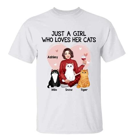 Pretty Girl Loves Her Cat Personalized Shirt Trendingcustom™️