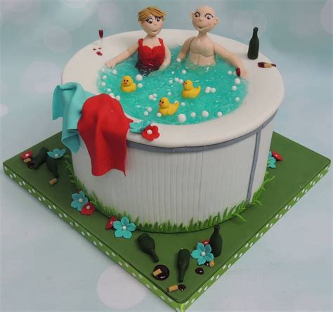 Hot Tub Birthday Cake Celebration Pool Cake Cake Decorating Stand
